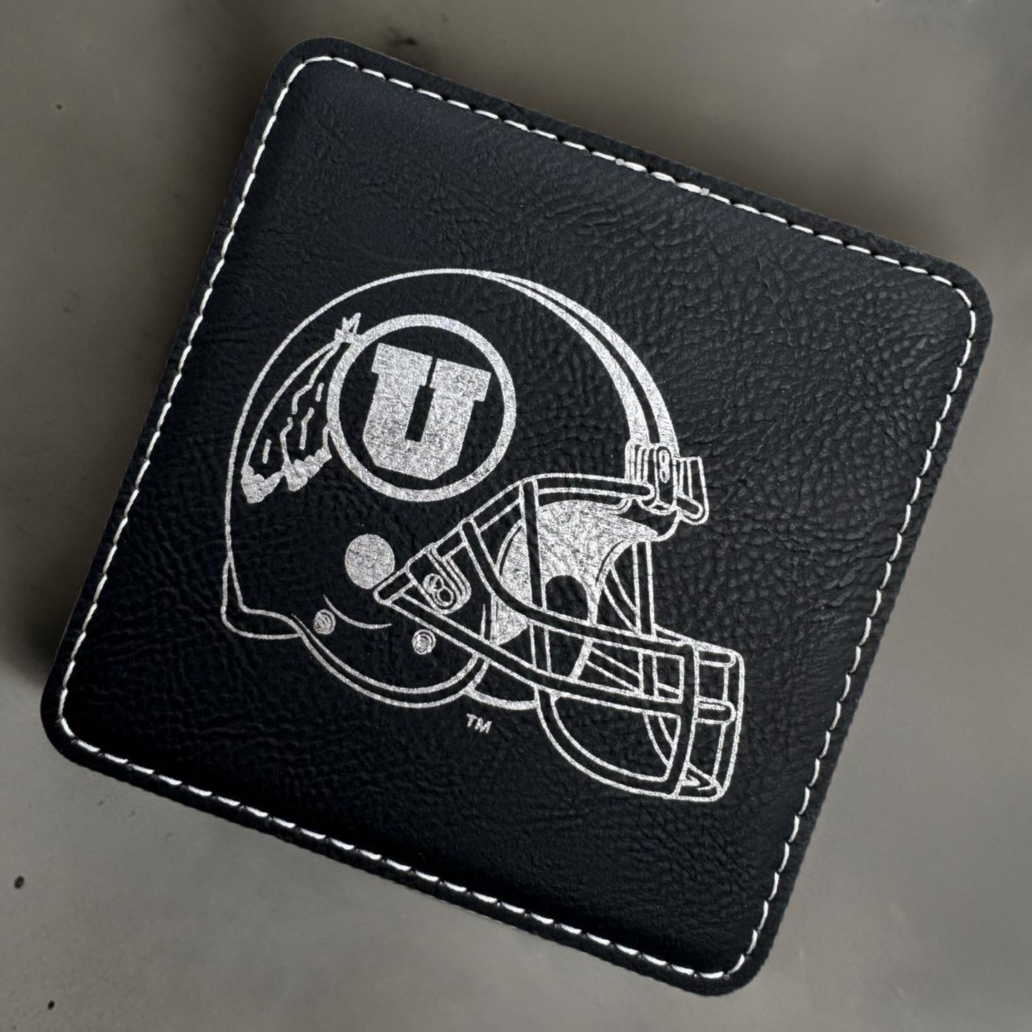 University of Utah Vegan Leather Coasters