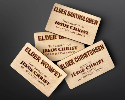 Wooden Missionary Tag/Display