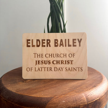 Wooden Missionary Tag/Display