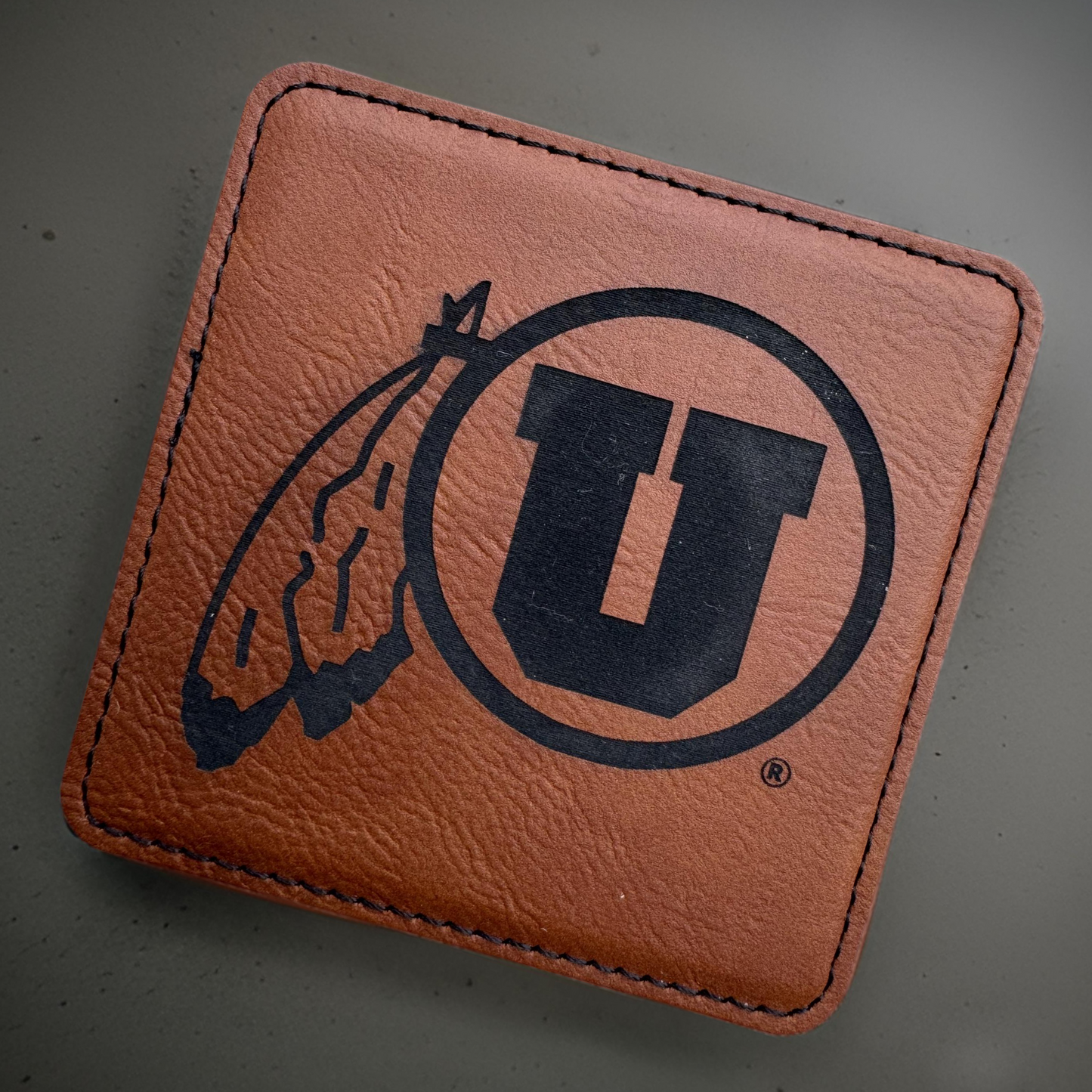 University of Utah Vegan Leather Coasters